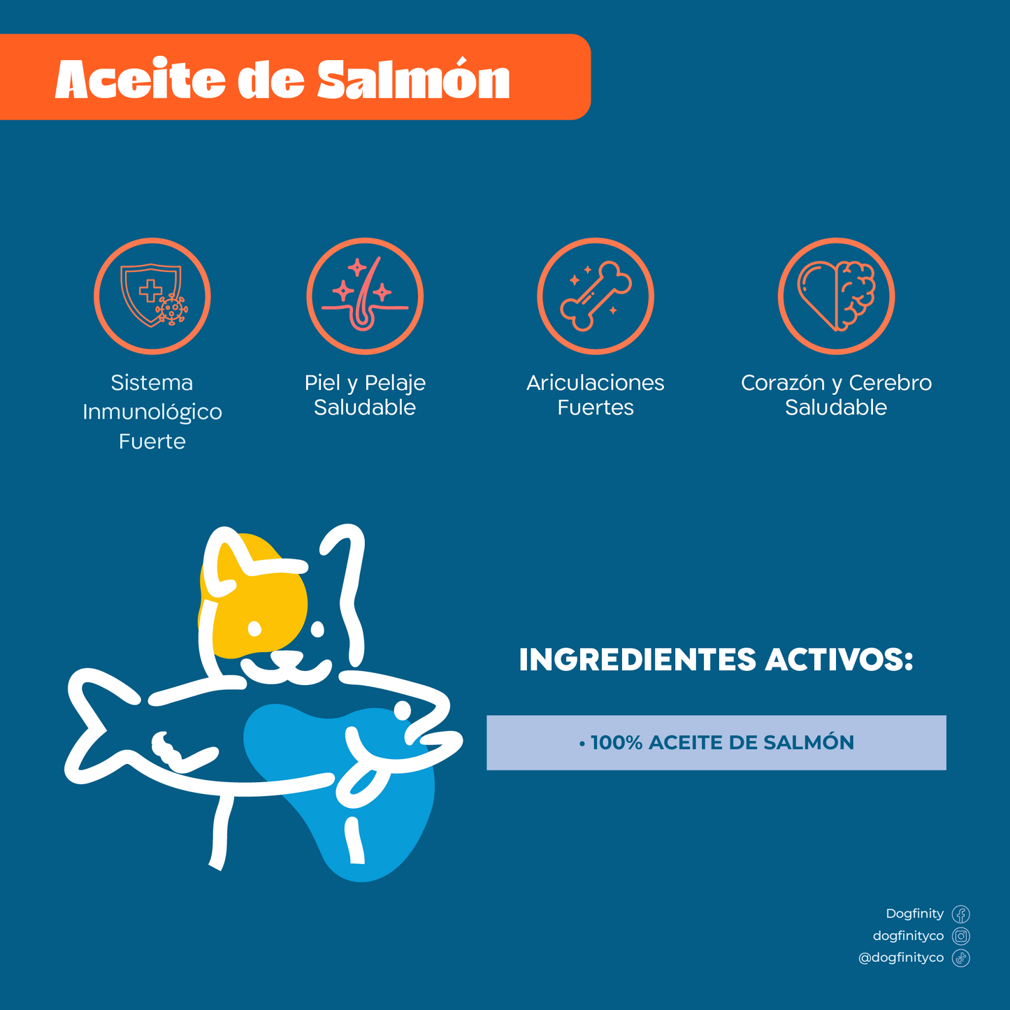 Combo Piel y Pelaje - Acite de Salmón - Suplemento Para Perros