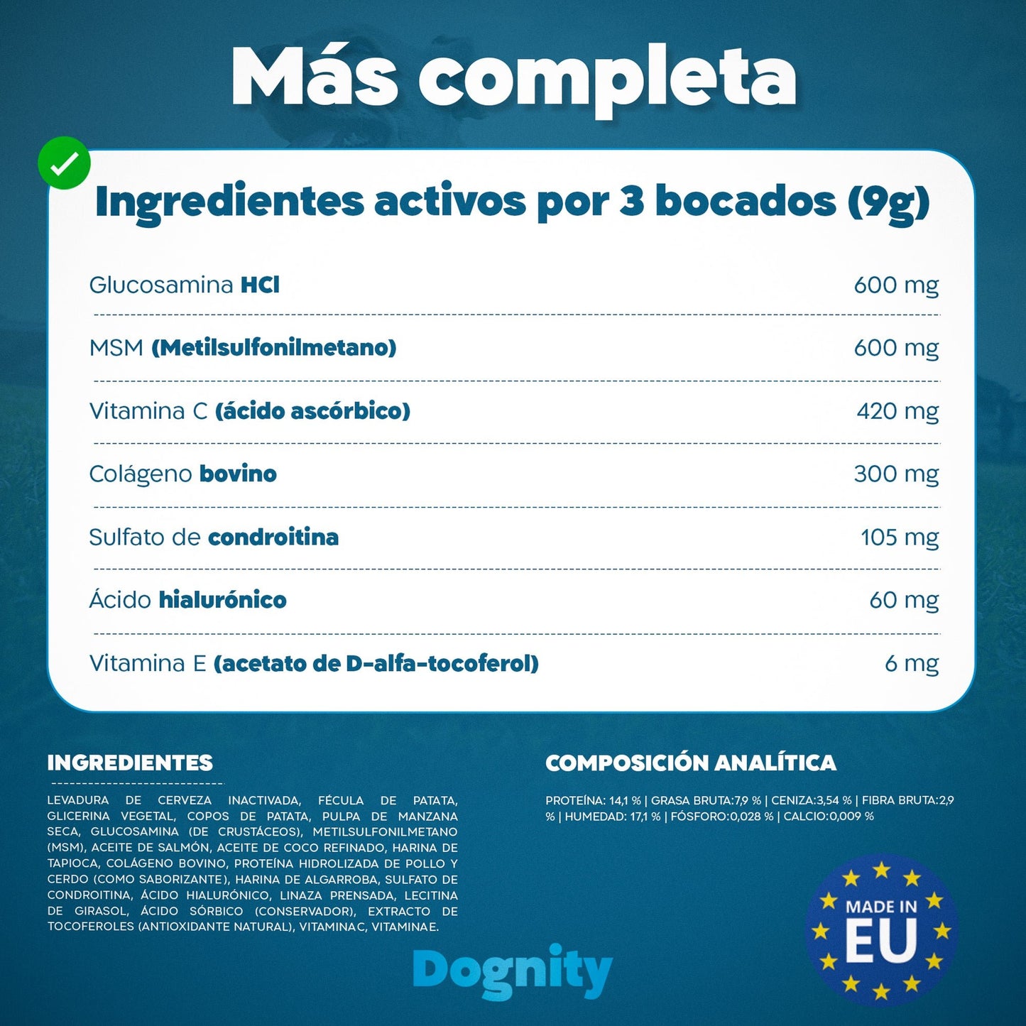 Suplemento Condroprotector para Perros – Huesosy Articulaciones, Glucosamina | Dogfinity - Dogfinity