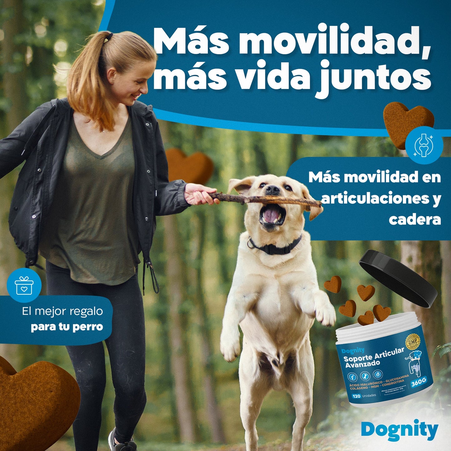 Suplemento Condroprotector para Perros – Huesosy Articulaciones, Glucosamina | Dogfinity - Dogfinity